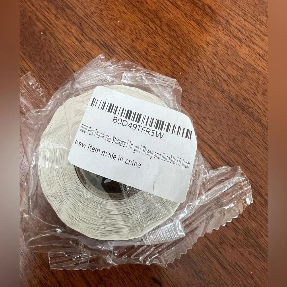 Roll of 500 Thank You Stickers For Packages
